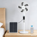 multifunctional solar charging floor fan - solar fan for home, outdoor use, solar electric fan with night light