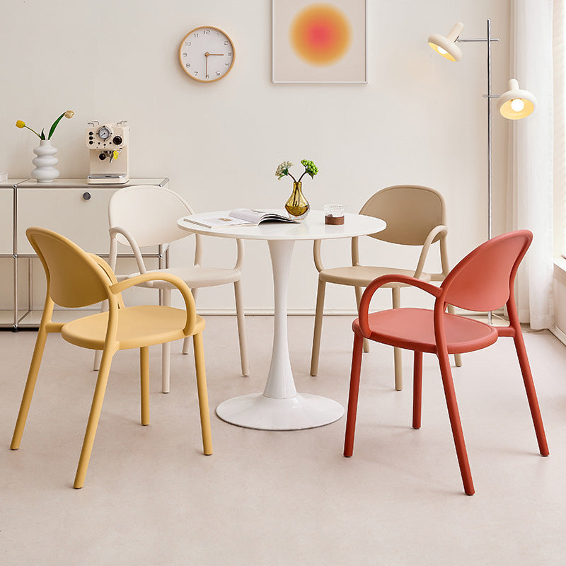 Scandinavianthickened plastic chairfor home negotiation dining chair dining table stool plastic backrest armrest table chair high backrest