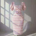 fall/winter new arrivals: european and american style single-breasted french vintage chanel-inspired dress