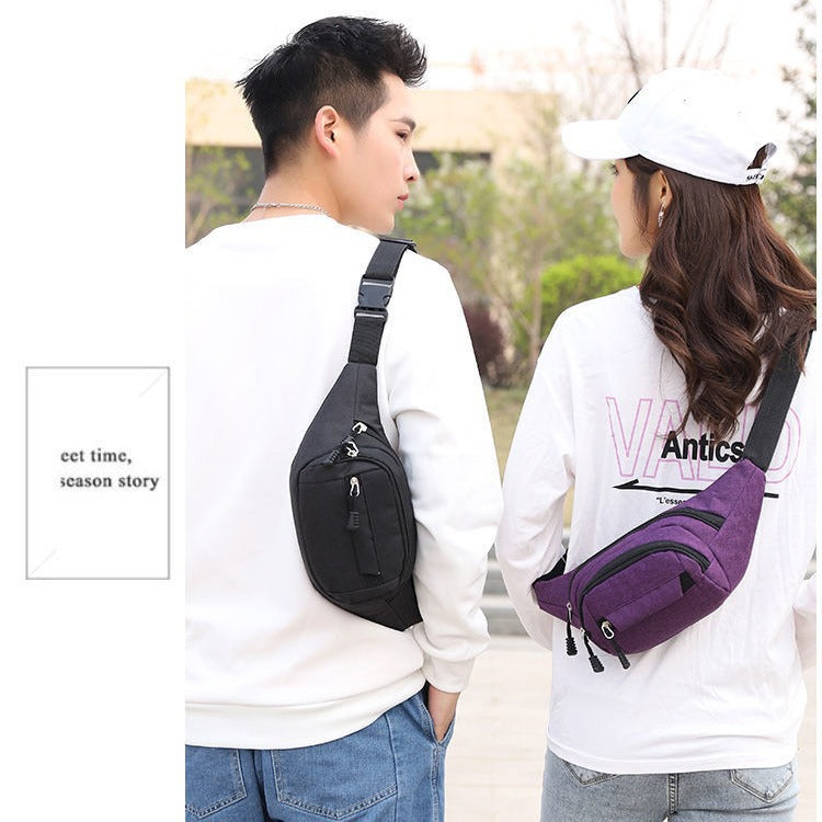 Fanny pack men's multi-functional new women's waterproof ins messenger bag small tide fashion construction site work student Korean version of sports