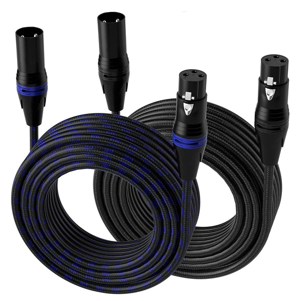 XLR three-core male-to-female audio Canon cable, with cotton mesh extension cable KTV audio microphone cable