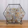 2026 new round coin frame desktop ornament gift coin collection frame metal copper edge material ornament