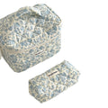 Rustic floral makeup bag - large capacity cosmetic organizer, portable handheld toiletry bag, makeup pouch for students