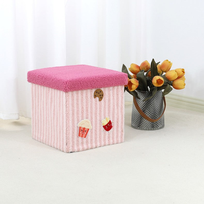 Hamburg storage stool small stool household cute storage box can sit shoe change stool low stool bench seat pier room good things