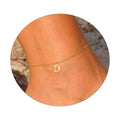 Amazon's new casual14k gold-plated waterproofletter compact 26 english letter women's anklet