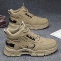 Men's work safety shoes - spring collection: waterproof, slip-resistant, durable, athletic, hiking, and martin boots for construction and work sites