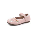 Girls' hanfu shoes -  summer new collection: children's princess flats, traditional chinese style, embroidered shoes for girls, trendy leather shoes (suitable for matching with horse-faced skirts)