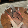 Ultra-thin pc hard case with magnetic attachment, matte ice mist finish, compatible with iphone 17, iphone 16, iphone 15, iphone 13 pro max - premium quality