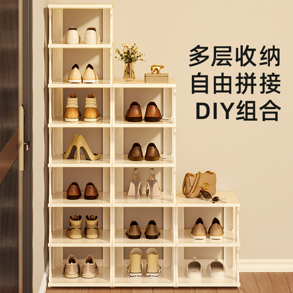 Simple shoe rack, multi-layer economical dormitory shoe cabinet, household narrow door dust-proof storage artifact, indoor wholesale