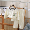 a type kids home clothes for boys and girls cartoon thin pajamas modal air-conditioning clothes openable short sleeves