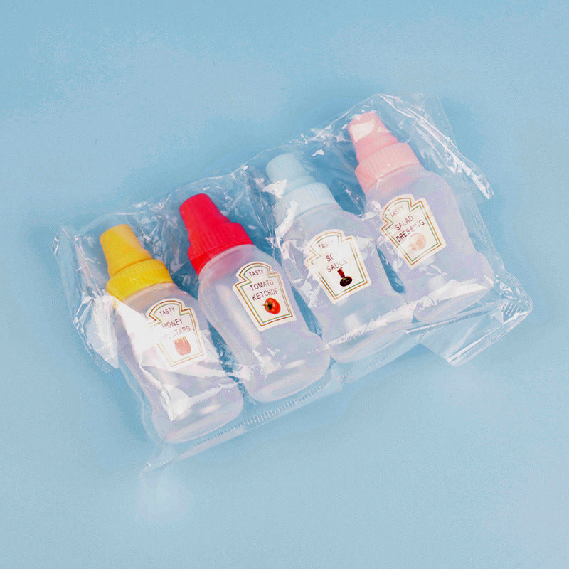 Mini sauce bottle plastic squeeze sauce bottle japanese style squeeze condiment bottle food grade portable soy sauce bottle cross-border