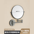 Wall-mounted makeup mirror, beauty mirror, cross-border bathroom folding double-sided magnifying round mirror, hotel bathroom vanity mirror