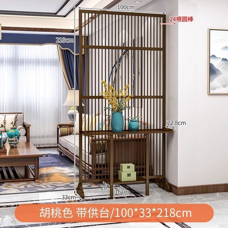 New chinoiserie screen partition living room for home blocking grids solid wood foldablemovable entrance hall office seat screen