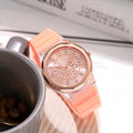 Fashion rhinestone silicone watch female student accessible luxuryelegantniche style design preppy style forest style young casual watch