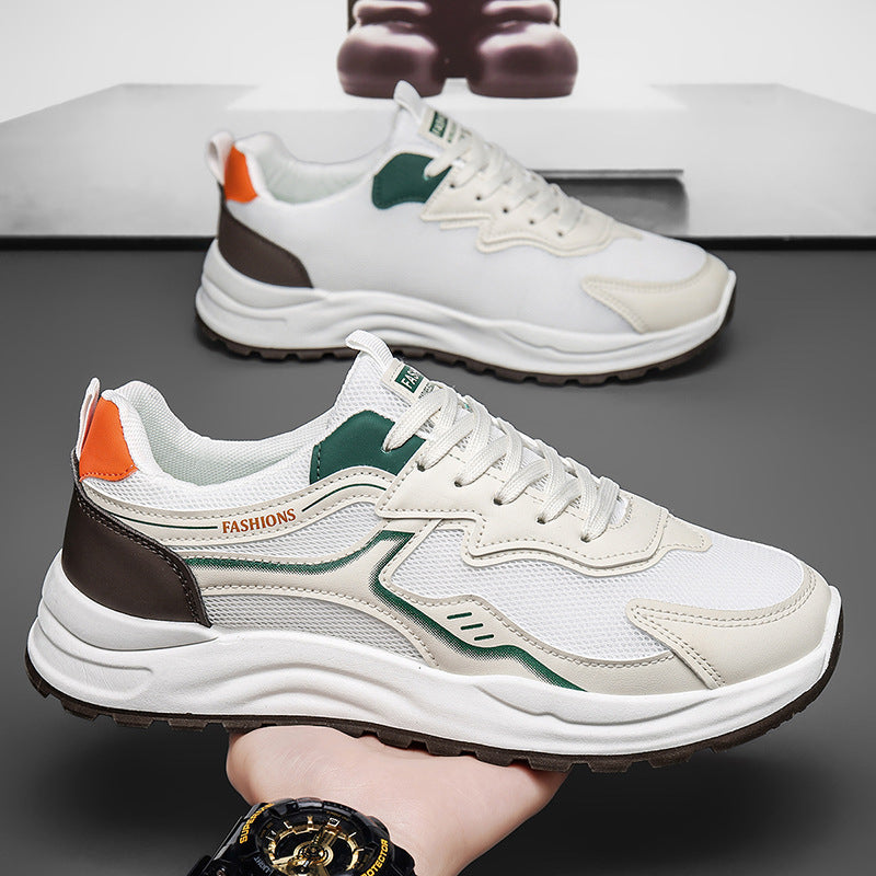 Men's trendy athletic casual shoes - 2026 summer mesh breathable versatile casual sneakers - men's height increasing chunky sneakers