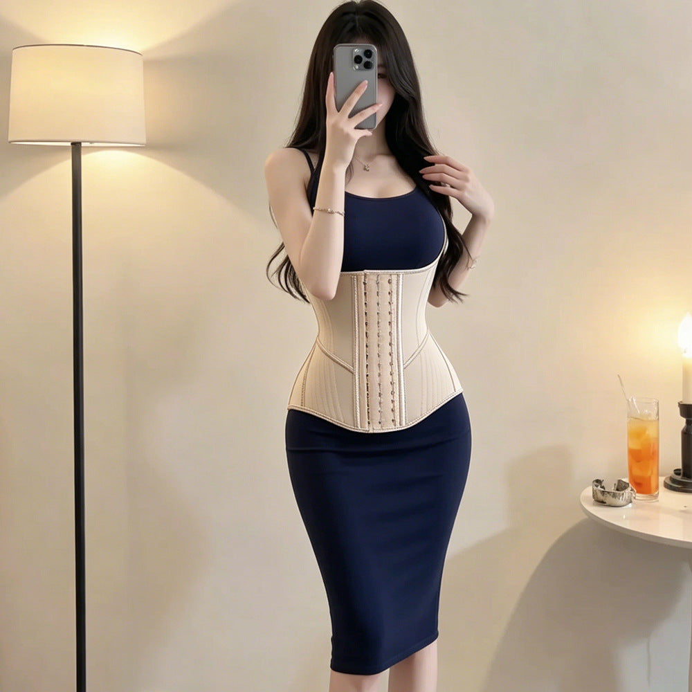 21-bone summer mesh comfortable breathable back longshapedslimming look sports shaping waist support tummy control waistband