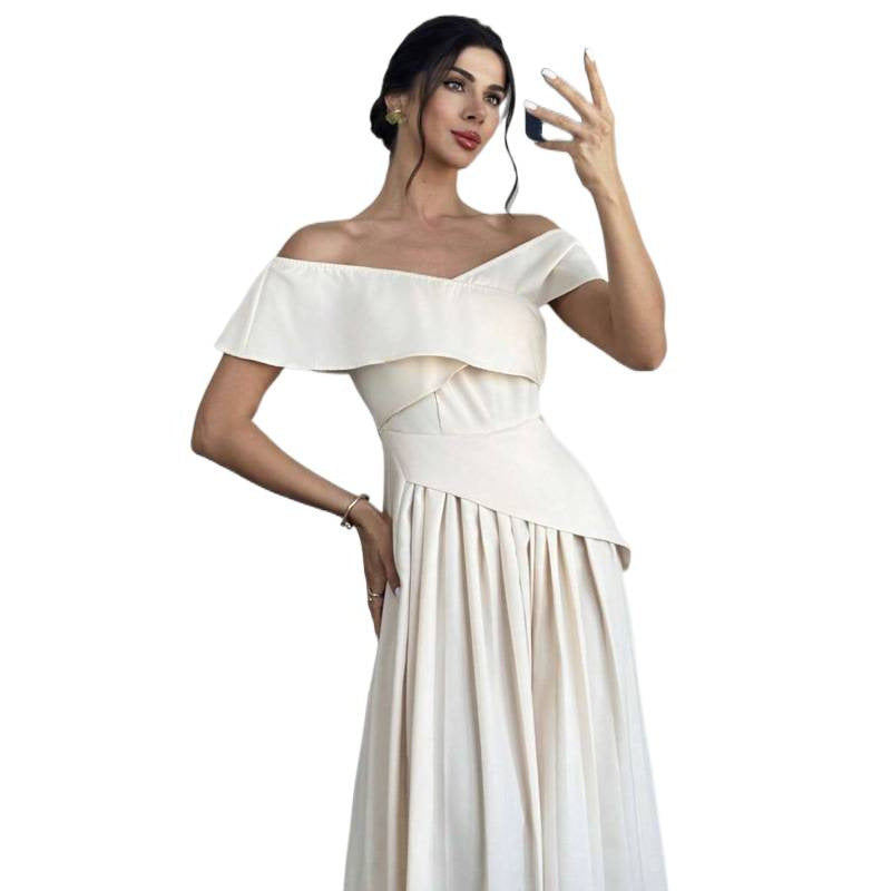 summer new arrival: elegant, exquisite, and romantic one-shoulder irregular dress for weddings, proms, and parties
