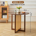 Tea table nordic style for home b&b milk tea shop cafe solid wood rattan table and chair combination small apartment ideal choice