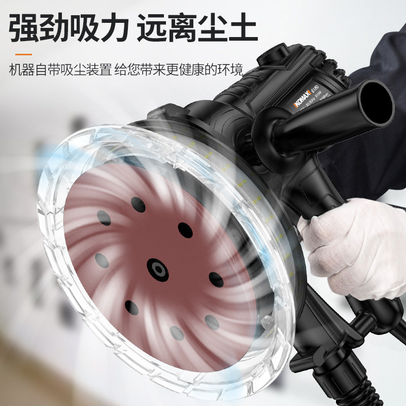 High-power wall sander with dust collection, wall putty sanding machine, electric ultra-light sanding machine