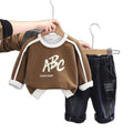 Boys' hoodie set - new  collection: stylish kids' autumn/winter round neck hoodie and pants two-piece outfit