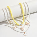 Bohemian seaside necklace wholesale european and american cross-border beach style necklace women's fishtail shell love pendant