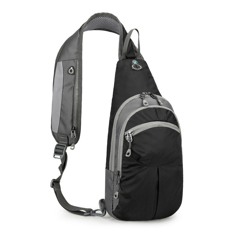 Cross-border new men's breast bag, multi-functional outdoor convenient sports backpack, wear-resistant and anti-splashing large-capacity messenger bag