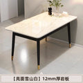 Rock slab dining table and chair combination dining table for home small apartmentaccessible luxury living room dining table rectangular modern marble casual