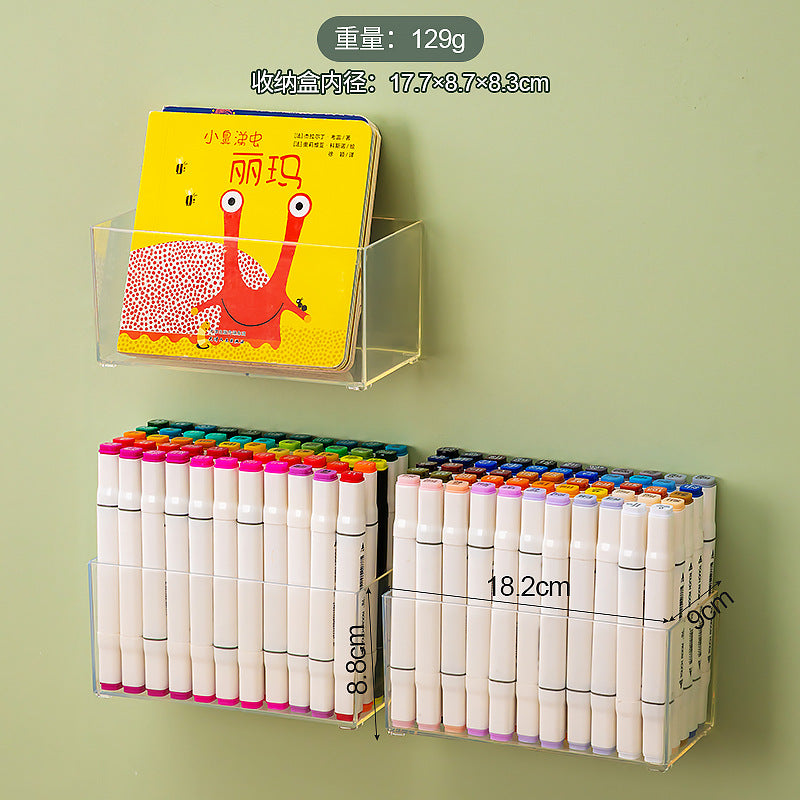 Art raw lead painting special pen holder wall hanging storage box plastic square watercolor pen marker storage box