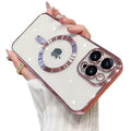 Electroplated magnetic cd pattern case for apple 17 pro max, 13, cross-border iphone 16 soft shell protective cover, 15