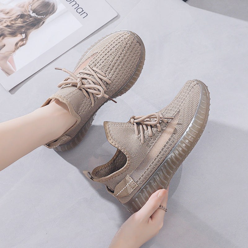 Soft and lightweight coconut shoes for women, breathable and odor-resistant mesh sneakers for summer, versatile for students, work, running, and casual sports