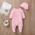 Kidsspring & fallnew arrivalcute baby jumpsuit baby girl bag butt girl girllong sleeves bag foot crawling suit khaki