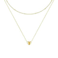 European and american cross-border hot-selling layered small fluffy heart pendant necklace heart classic simple versatile clavicle chain wholesale