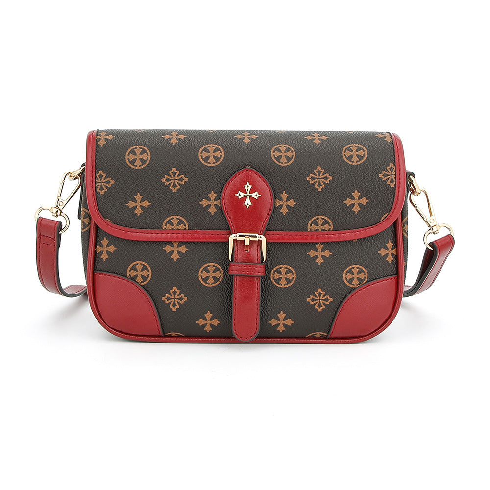 Baellerry's new women's messenger bag  color matching large-capacity shoulder bag versatile printed mobile phone bag tide