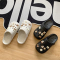 Sweet croc shoes for women, girly heart summer, cute student internet celebrity outwear, non-slip, stomping on shit, soft thick sole beach shoes