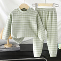 Kids home wear suitfall and winter boys autumn clothes and long pants children's german velvet pajamas girl bottomheattechintimates