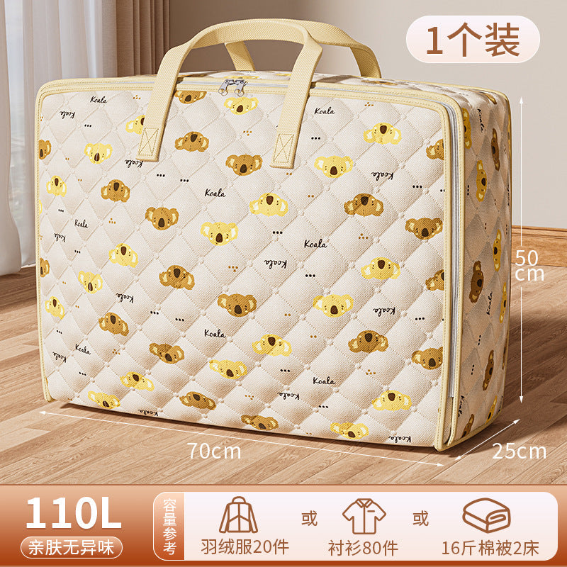 Non-woven koala clothes storage moving bag quilt storage bag travel household fabric finishing storage bag