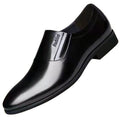Men's leather shoes - business casual, formal, soft sole, non-slip, slip-on, lazy shoes, middle-aged and elderly dad shoes - black