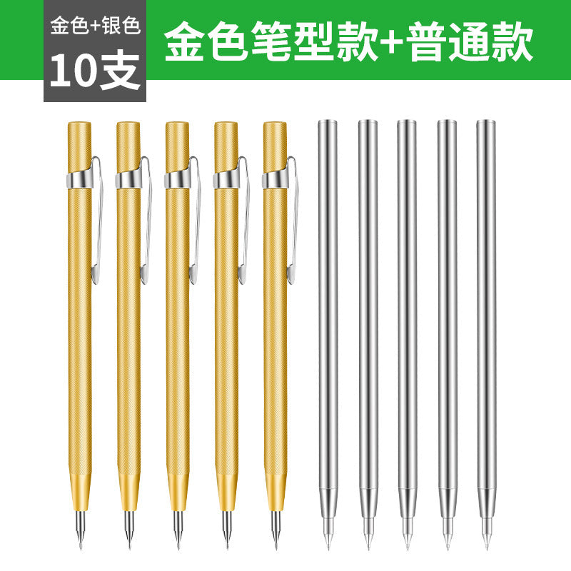 Tile marking needle alloy steel metal marking pen steel needle fitter pointed needle drawing line marker pen needle flying needle tool