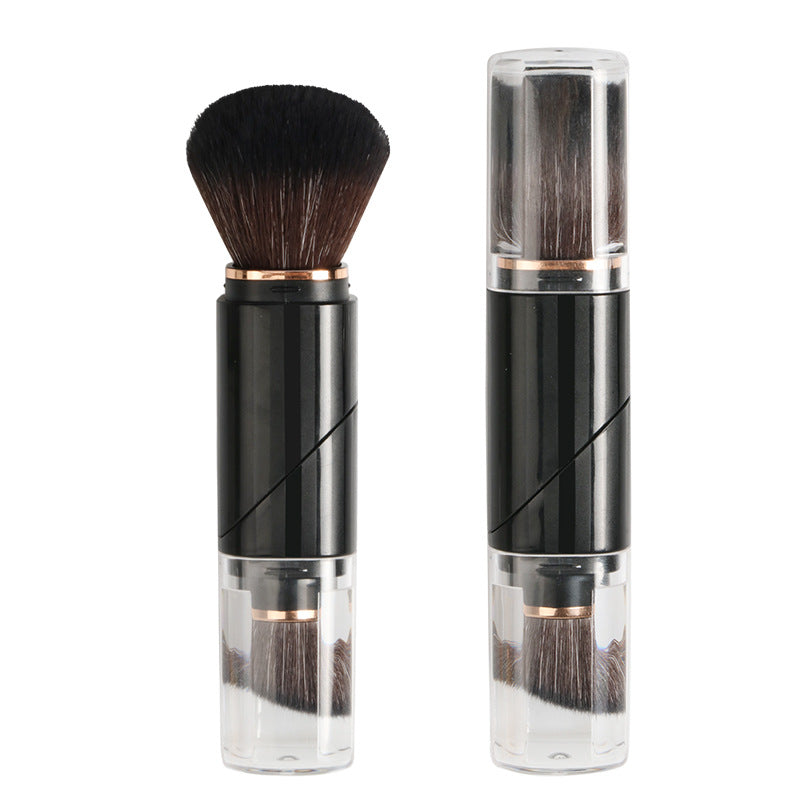 Su ji lian magic cube brush - retractable, multi-functional, portable makeup brush set: includes powder brush, foundation brush, and powder puff - all-in-one makeup tool