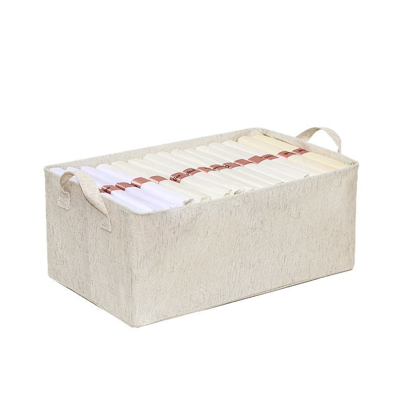 High quality Tianshan cotton foldable storage basket wholesale portable cloth pumping storage box fabric clothes storage finishing box