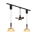New arrival art french medieval style restaurant chandelier with fan adjustable magnetic track bar b&b creative chandelier