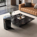 Italian natural luxury stone coffee table living room for homeaccessible luxuryclassy sense house square black rose marble coffee table