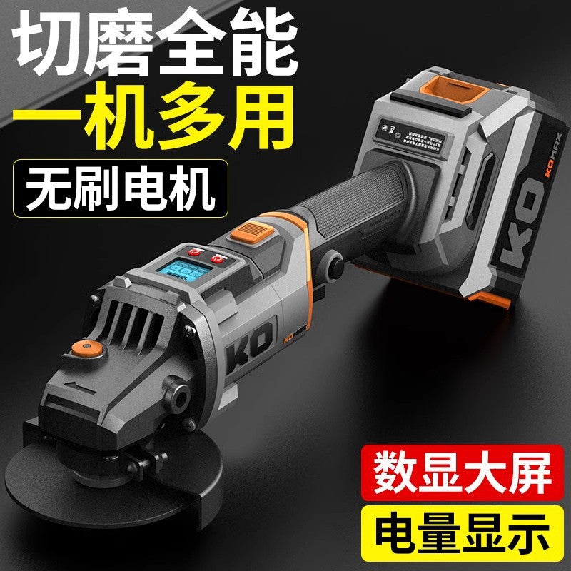 Custom brushless lithium battery angle grinder - industrial grade, high-power cutting machine, multi-function compact cordless polisher