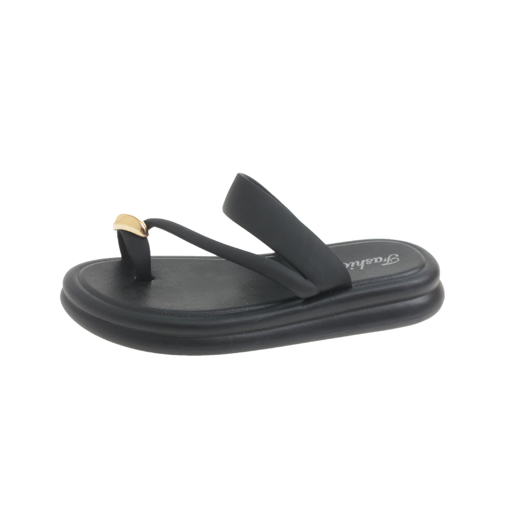 Women's thong sandals - summer 2026 new fashion thick sole french style - perfect with skirts, casual flip-flops, beach sandals