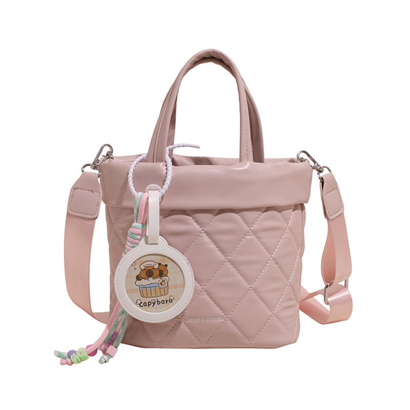 Fresh and sweet girl messenger bag, simple casual going out shoulder bag, spring versatile foreign style hand carry small square bag