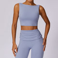 High-intensity shockproof back-smoothing yoga tank top - push-up, quick-dry fitness apparel, running compression sports bra 8516
