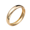 Open bangle wholesale - european & american cross-border fashion jewelry - smooth, minimalist metal style - wide round spring bracelet for women