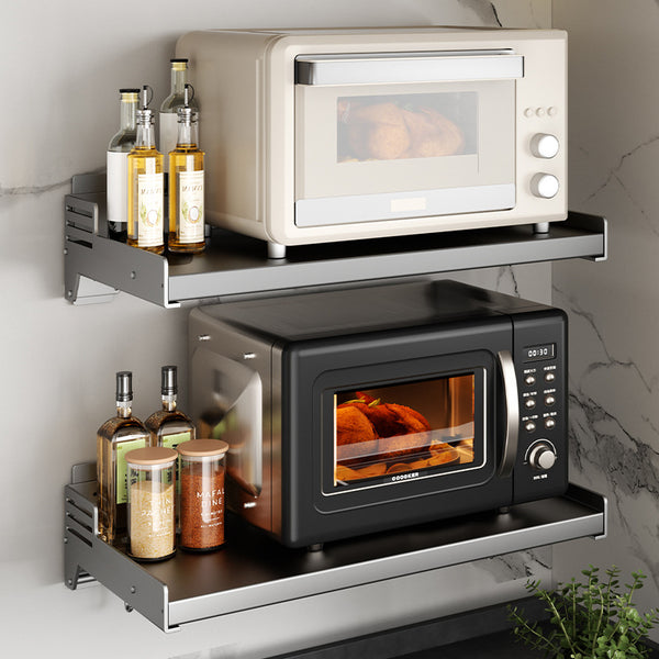 Microwave oven rack No punching Rice cooker Oven rack Wall mounted kitchen Multifunctional household storage bracket