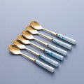 Blue gold spoon