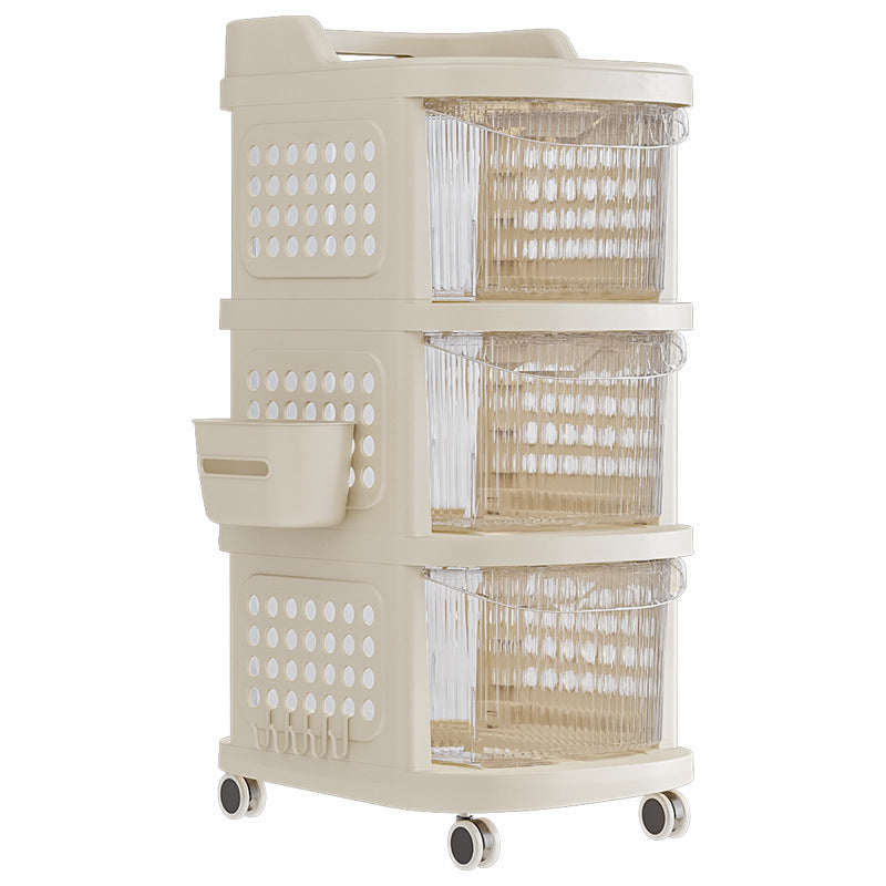Stroller Baby Products Shelf Home Living Room Movable Large Capacity Storage Rack Layered Drawer Snack Cabinet